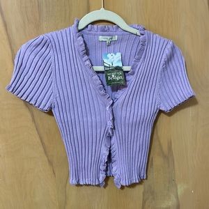 Brand new crop button down